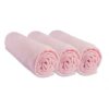 Set van 3 Hoeslakens van 100% Katoen Jersey - 60x120cm-Rose