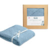 Swaddle deken met capuchon -100% Bamboe - Cadeau - Blauw